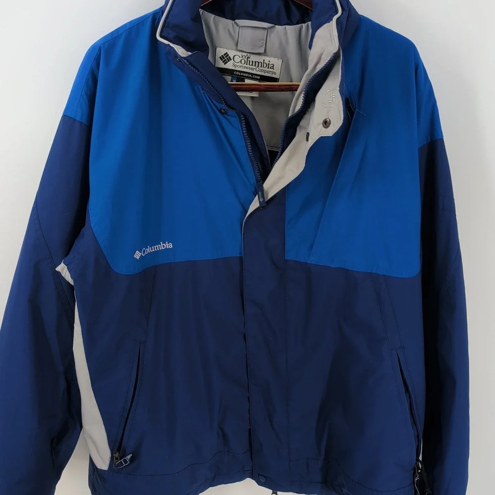 Columbia Bugaboo II Interchange Waterproof Insulated‎ Windbreaker Jackets Blue L